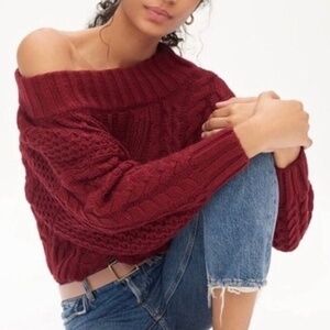 Anthropologie Melissa Cable Knit Chunky Sweater